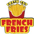 Signmission Safety Sign, 9 in Height, Vinyl, 6 in Length, French Fries, D-DC-36-French Fries D-DC-36-French Fries